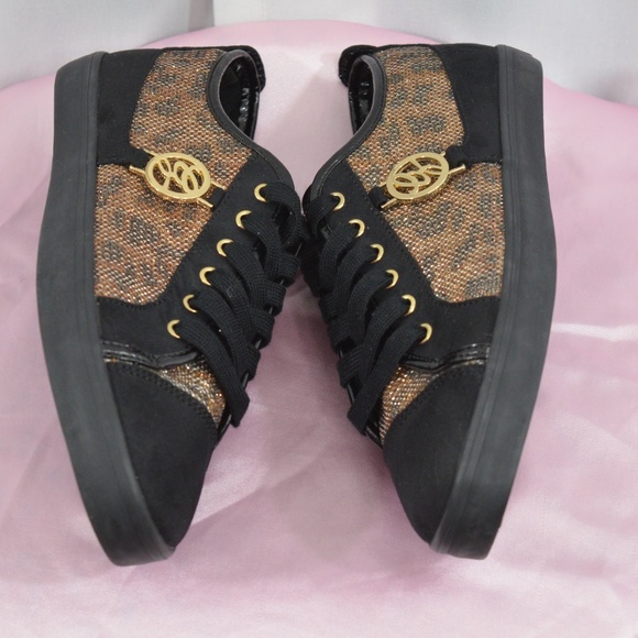 guess black and gold shoes